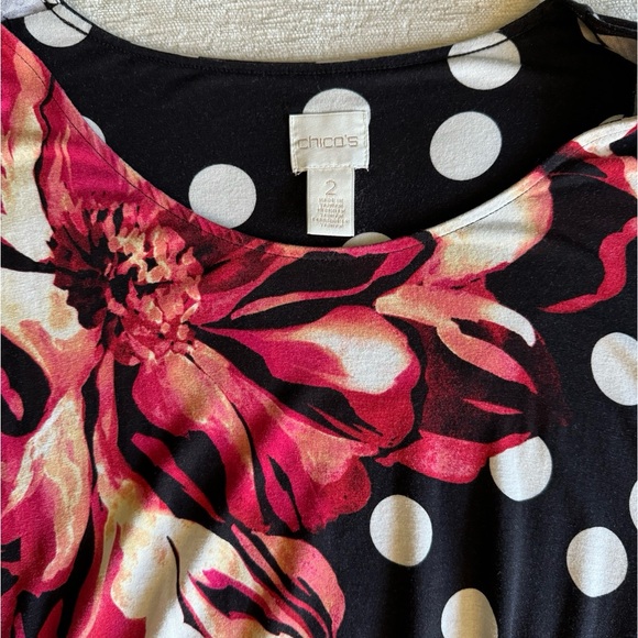 Chicos Floral Top Medium - Picture 3 of 5